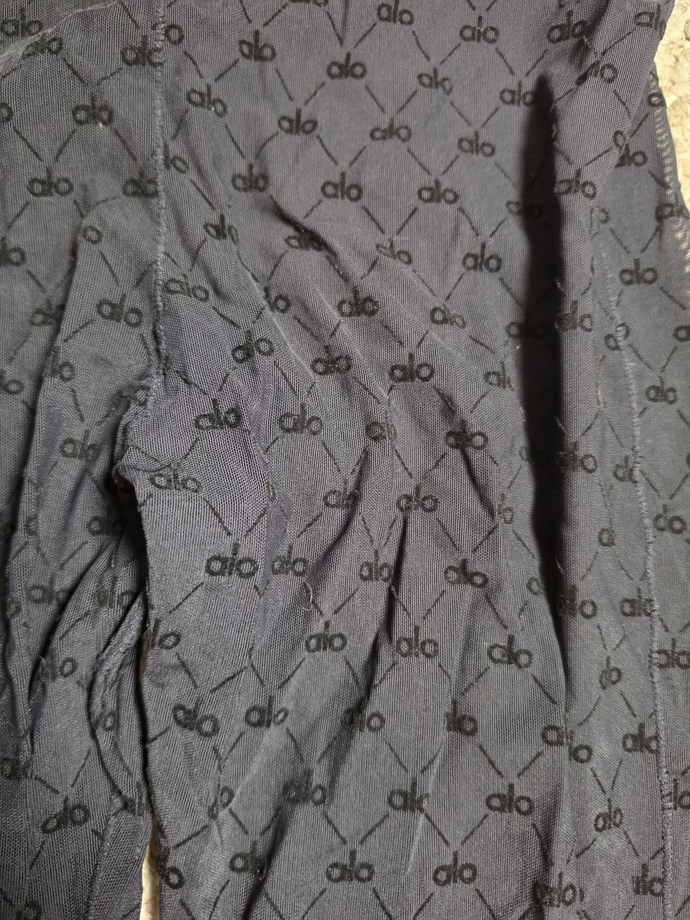 ALO Yoga Flocked Chalet Stirrup Leggings with Logo